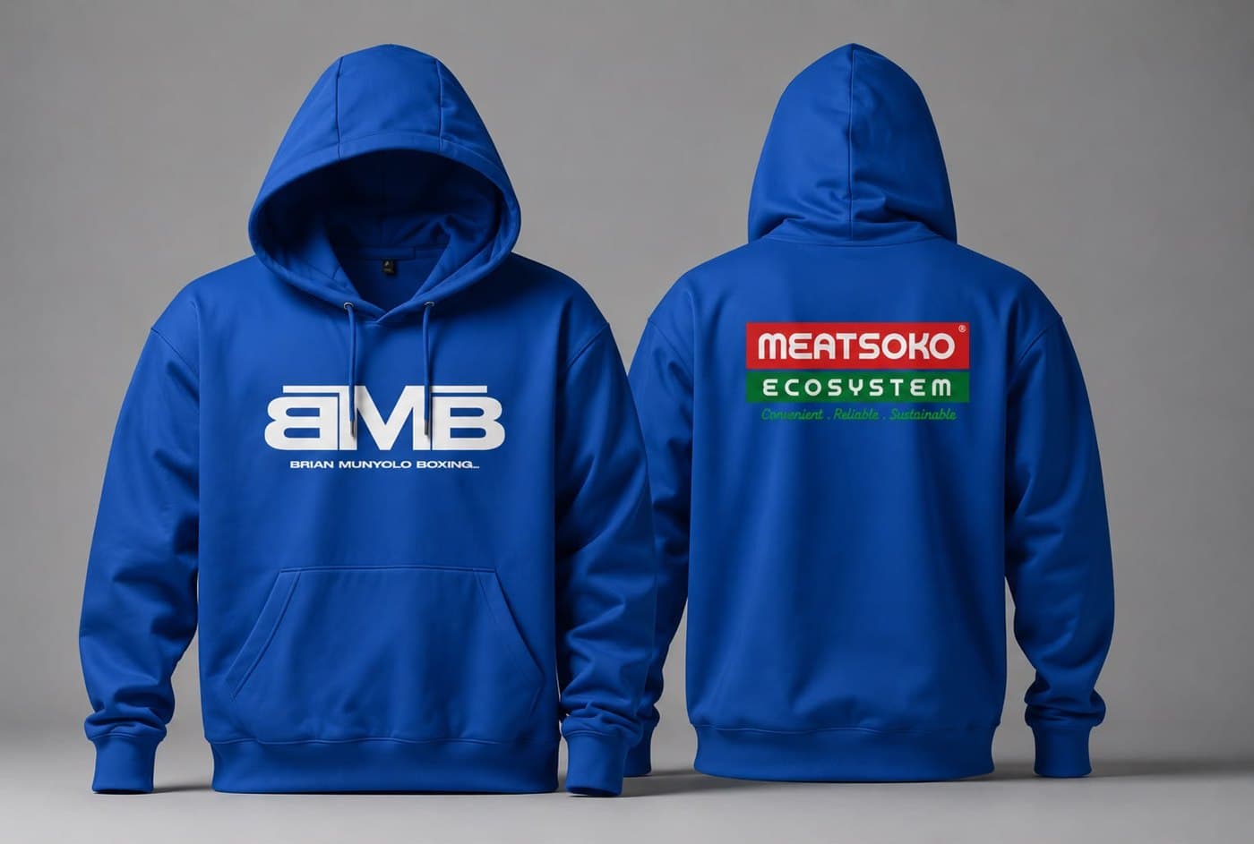 BMB × MeatSoko Hoodie, blue