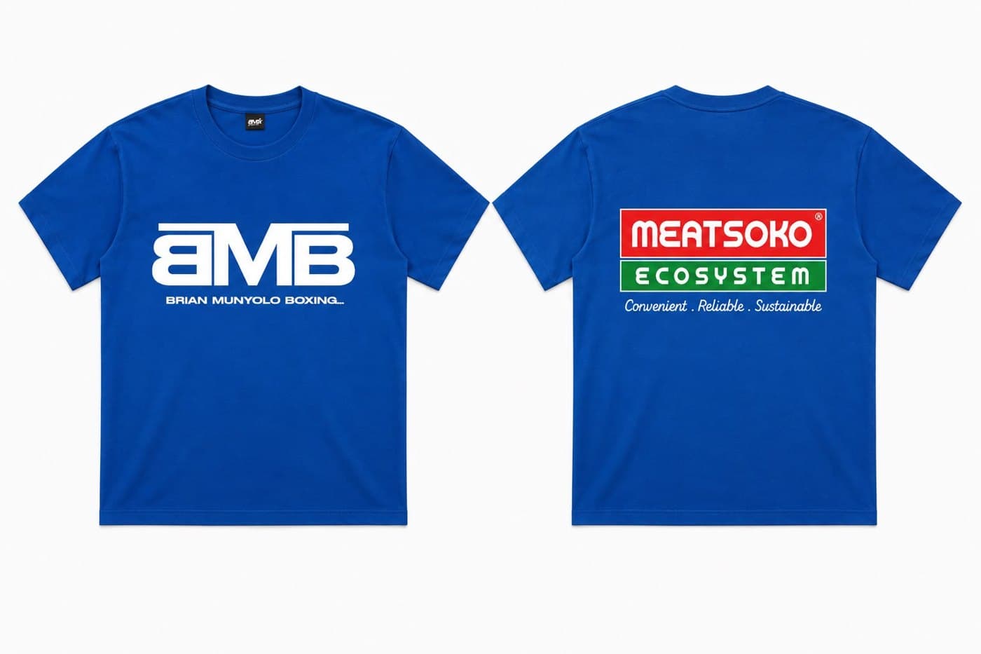 BMB × MeatSoko T-shirt, blue