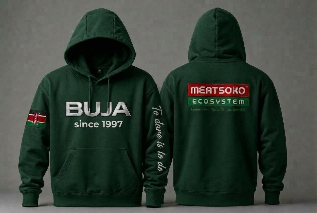 Buja × MeatSoko Hoodie, green
