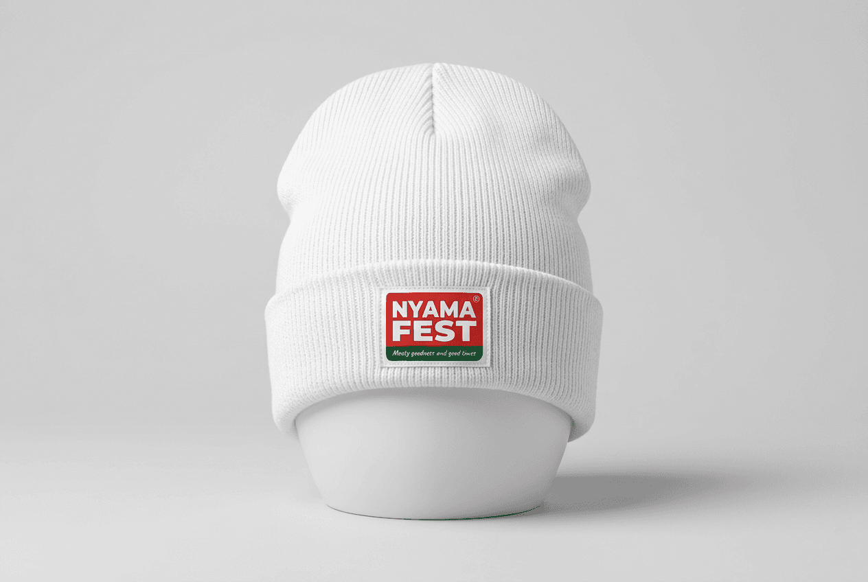 NyamaFest Beanie, white