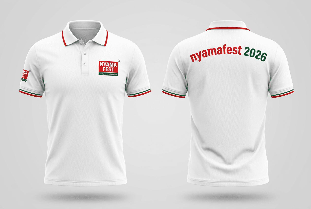NyamaFest Polo, white